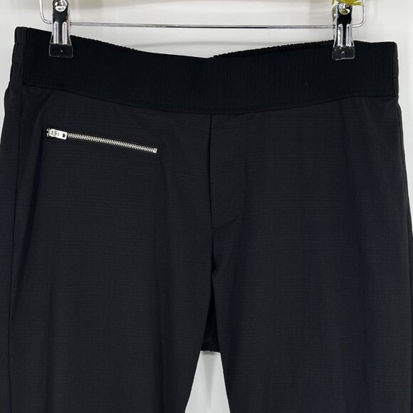 Athleta Trekkie Mod Crop Zip Ankle Pants Black Travel Hiking Commuter Activewear - Picture 4 of 10
